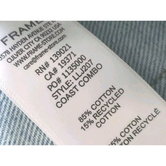 Frame Fringe Jeans Women's 25 Blue Light Wash Distressed Button Fly - Picture 10 of 10